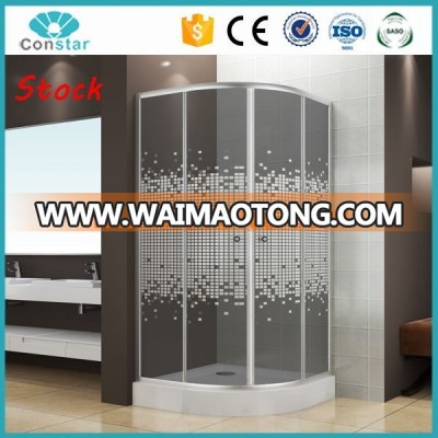 Hot sale Fast Delivery Stock Small Bathroom Glass Free Standing Shower Enclosure