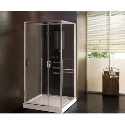 Hot Small Sliding Door deep tray shower enclosures Cabin with Aluminium Frame China Manufacturer