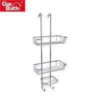 Bathroom Organizer Three Tier Over the Door Storage Basket Hanging Shelf Shower Caddy