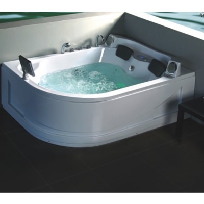 Constar 2020 Hot Sale hydromassage european style 2 person massage bathtub jacuzi bathtub whirlpool with TV 1800*1400*730mm