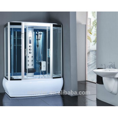 Steam shower and whirlpool bath,personal steam shower cabin with tub