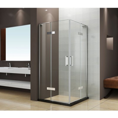 CE certificated square hinged open door glass shower 90x90 5mm shower enclosure box doccia